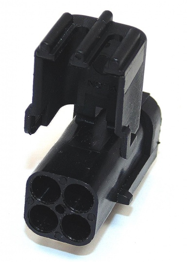 4 Way Delphi Weather-Pack Connector Male Black - automotiveconnectors.com